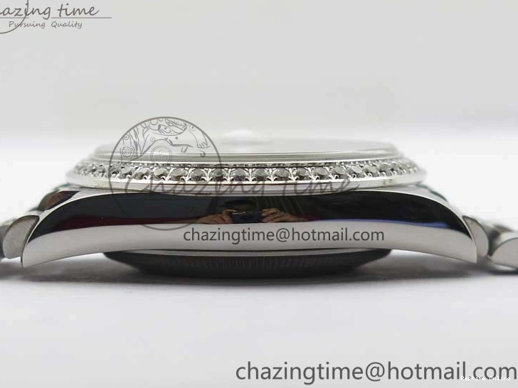 0516 Day-Date 36mm 128239 SS Crystal BP Best Edition White MOP Crystal Marker Dial on SS President Bracelet A MoistureWicking 2682